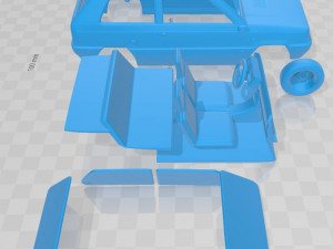 fiat panda 30 1980 printable car 3D प्रिंट मॉडल