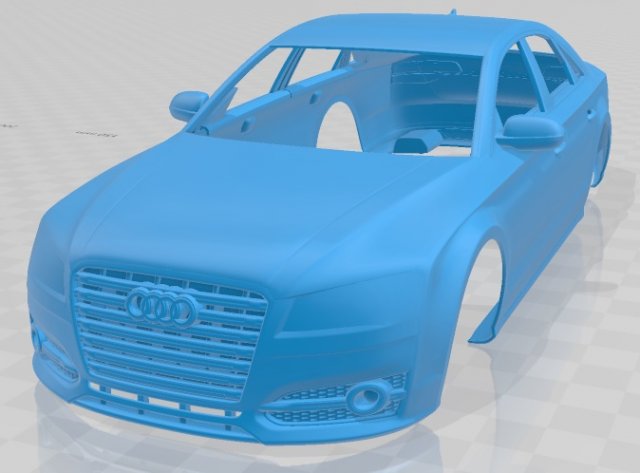 audi s8 2014 printable body car Modelo de Impressão 3D .c4d .max .obj .3ds .fbx .stl .blend 