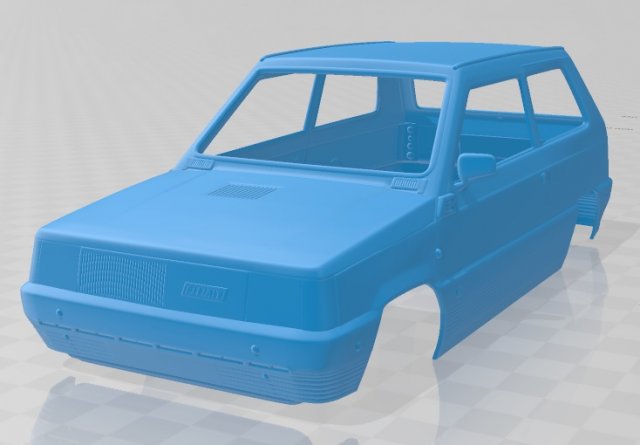 fiat panda 30 1980 printable body car 3D Принт Модель .c4d .max .obj .3ds .fbx .stl .blend 
