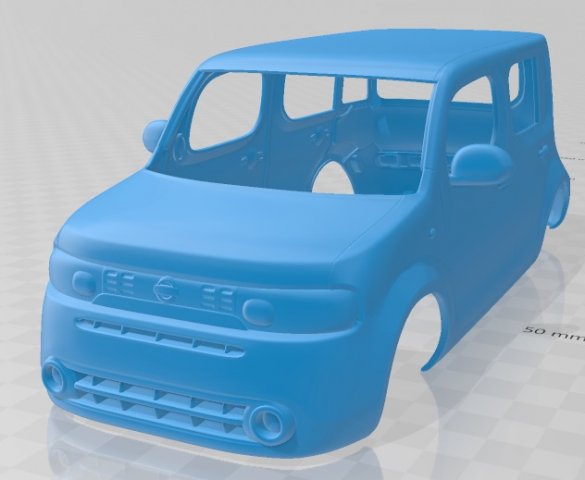nissan cube 2010 printable body car 3D Baskı Modeli .c4d .max .obj .3ds .fbx .stl .blend 