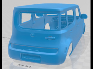 nissan cube 2010 printable body car 3D Baskı Modeli
