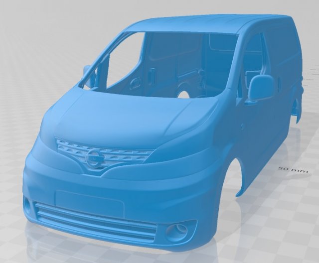 nissan nv200 2010 printable body van 3D प्रिंट मॉडल .c4d .max .obj .3ds .fbx .stl .blend 