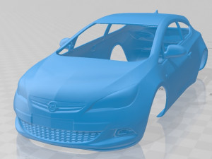opel astra gtc 2012 printable body car 3D Print Model