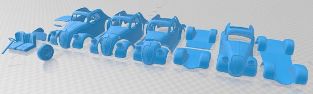 fiat 500 topolino 1936 printable car Modello di stampa 3D .c4d .max .obj .3ds .fbx .stl .blend 