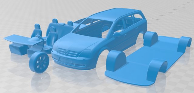 opel vectra caravan 2002 printable car Modelo de Impressão 3D .c4d .max .obj .3ds .fbx .stl .blend