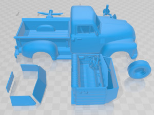 chevrolet pickup 1950 printable van Modelo de impresión 3D