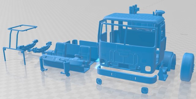 autocar acx truck 2021 printable cabin Modèles 3D en vedette .c4d .max .obj .3ds .fbx .stl .blend 