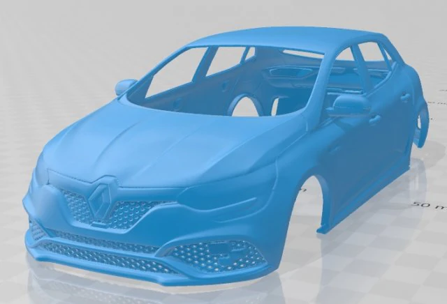 renault megane rs trophy 300 2018 printable body car 3D Print Model .c4d .max .obj .3ds .fbx .stl .blend 