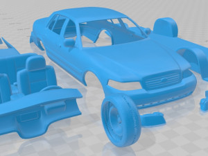crown victoria 2005 printable car 3D Baskı Modeli