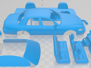 crown victoria 2005 printable car 3D Baskı Modeli