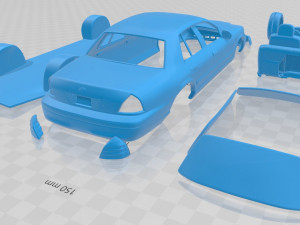 crown victoria 2005 printable car 3D Baskı Modeli