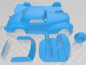 mercedes benz 300 w188 s coupe 1951 printable car Modello di stampa 3D