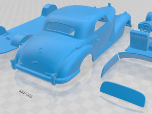 mercedes benz 300 w188 s coupe 1951 printable car Modello di stampa 3D