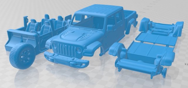 jeep gladiator 2020 printable car 3D Принт Модель .c4d .max .obj .3ds .fbx .stl .blend 