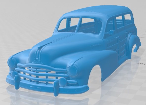 pontiac streamliner eight station wagon 1947 printable body car 3D Принт Модель .c4d .max .obj .3ds .fbx .stl .blend 