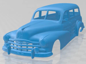 pontiac streamliner eight station wagon 1947 printable body car 3D Print Model