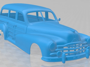 pontiac streamliner eight station wagon 1947 printable body car 3D Принт Модель