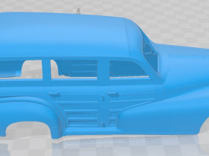 pontiac streamliner eight station wagon 1947 printable body car 3D Принт Модель
