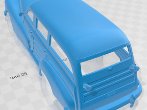 pontiac streamliner eight station wagon 1947 printable body car 3D Принт Модель