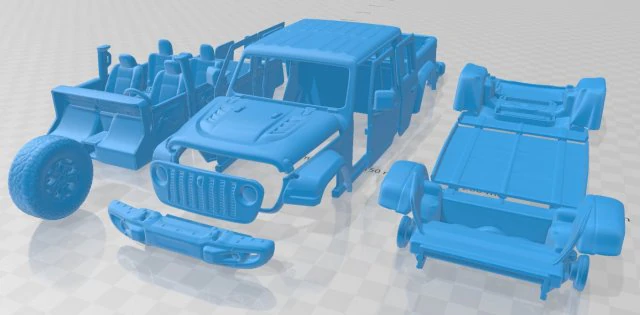 jeep gladiator 2020 printable car 3D Print Model .c4d .max .obj .3ds .fbx .stl .blend