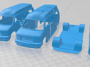 gmc savana cargo van yf7 upfitter 1997 printable van 3D Print Model