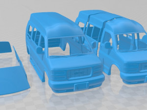 gmc savana cargo van yf7 upfitter 1997 printable van Modello di stampa 3D