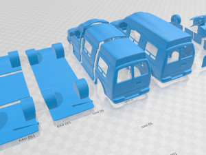 gmc savana cargo van yf7 upfitter 1997 printable van Modello di stampa 3D