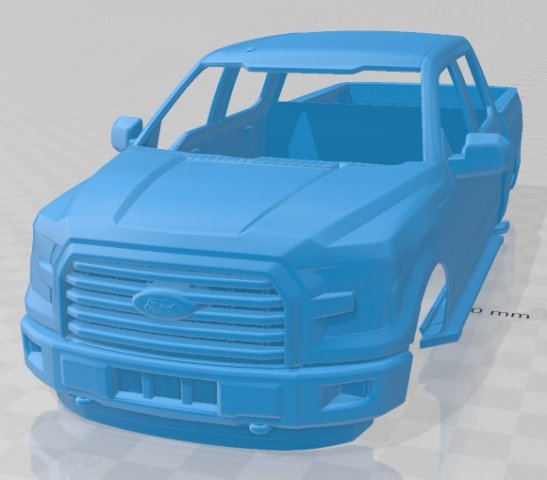 f 150 super crew cab xlt 2014 printable body car 3D प्रिंट मॉडल .c4d .max .obj .3ds .fbx .stl .blend 