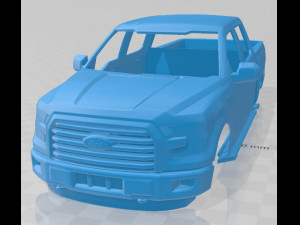 f 150 super crew cab xlt 2014 printable body car 3D Print Model