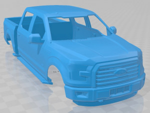 f 150 super crew cab xlt 2014 printable body car 3D प्रिंट मॉडल