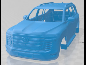 toyota land cruiser 2022 printable body car 3D Baskı Modeli