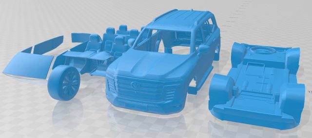 toyota land cruiser 2022 printable car 3D Принт Модель .c4d .max .obj .3ds .fbx .stl .blend