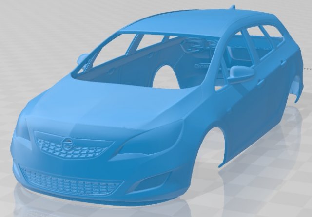 opel astra sports tourer 2012 printable body car Modello di stampa 3D .c4d .max .obj .3ds .fbx .stl .blend 