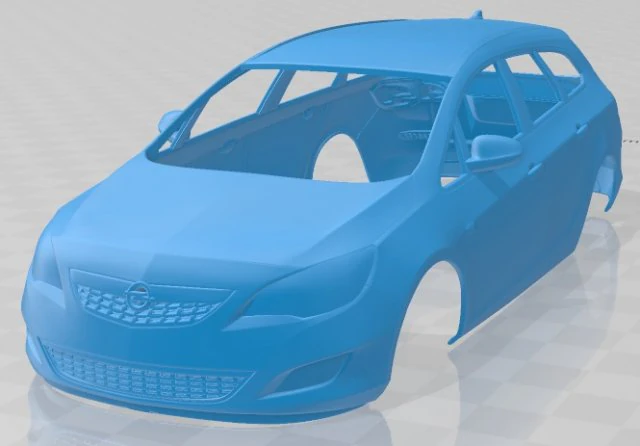 opel astra sports tourer 2012 printable body car 3D Print Model .c4d .max .obj .3ds .fbx .stl .blend 