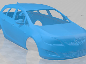 opel astra sports tourer 2012 printable body car Modello di stampa 3D