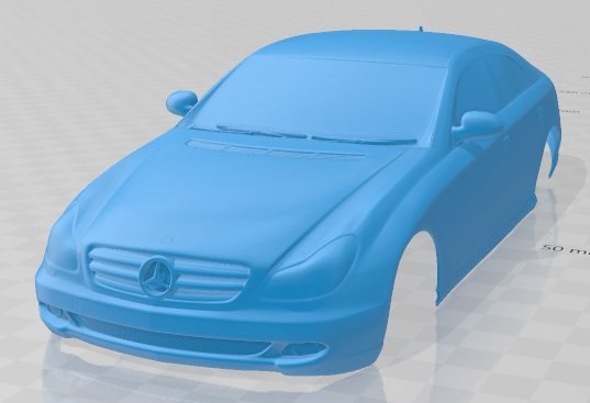 mercedes benz cls500 2005 printable body car 3D प्रिंट मॉडल .c4d .max .obj .3ds .fbx .stl .blend 