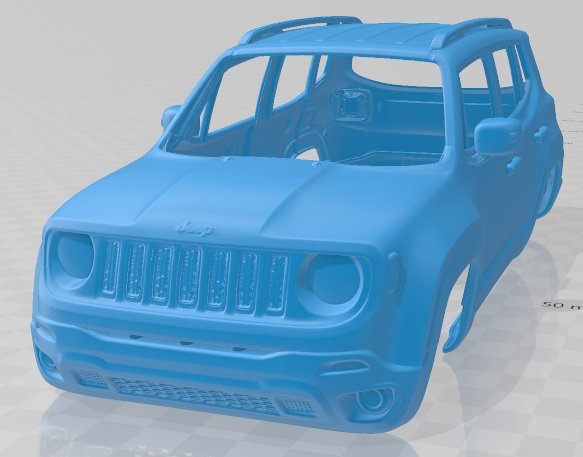 jeep renegade 2019 printable body car 3D Принт Модель .c4d .max .obj .3ds .fbx .stl .blend 