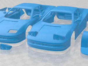 Ferrari Testarossa 1986 voiture imprimable Modèles 3D en vedette