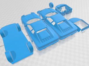 ferrari testarossa 1986 printable car 3D Print Model