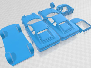ferrari testarossa 1986 printable car 3D Print Model