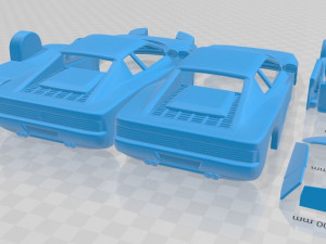 ferrari testarossa 1986 printable car 3D Print Model