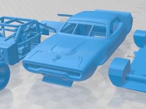 plymouth roadrunner nascar 1971 printable car Modèles 3D en vedette