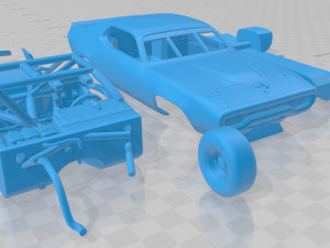 plymouth roadrunner nascar 1971 printable car Modèles 3D en vedette