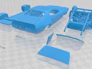plymouth roadrunner nascar 1971 printable car Modèles 3D en vedette