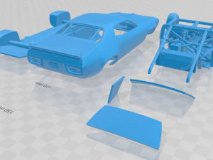 plymouth roadrunner nascar 1971 printable car 3D Print Model
