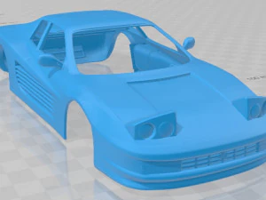ferrari testarossa 1986 printable body car 3D Print Model