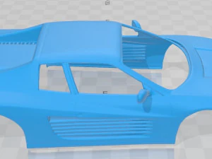 ferrari testarossa 1986 printable body car 3D Print Model