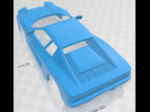 ferrari testarossa 1986 printable body car 3D Print Model