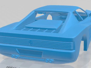 ferrari testarossa 1986 printable body car 3D Print Model