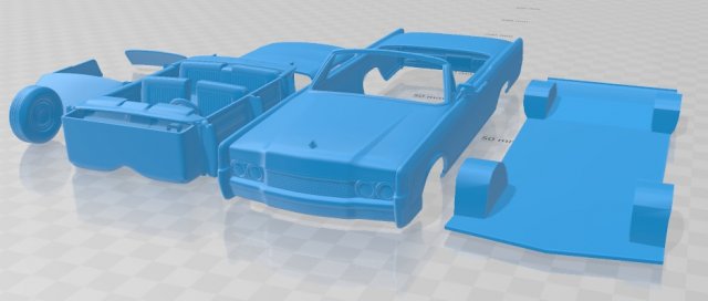 lincoln continental convertible 1968 printable car 3D 打印模型 .c4d .max .obj .3ds .fbx .stl .blend 